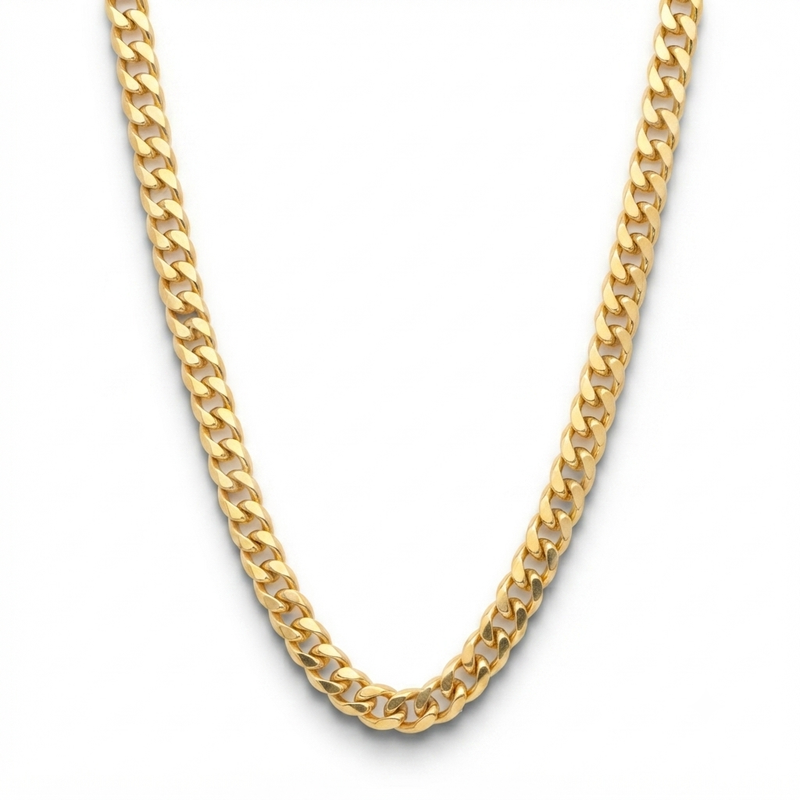 9K Yellow Gold Classic Curb Link Chain 24''