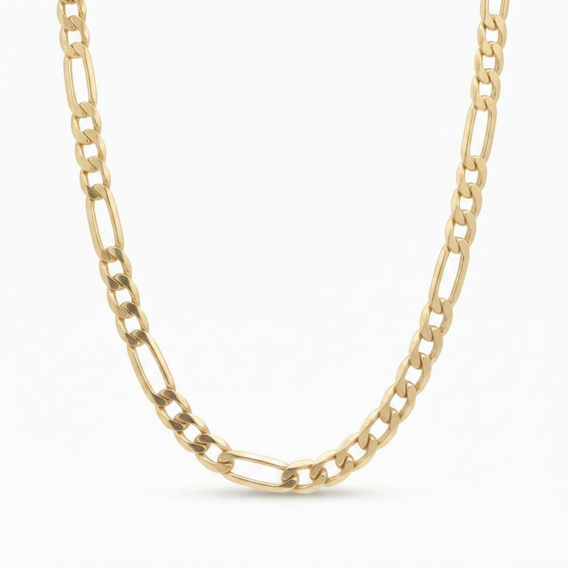 9K Yellow Gold Men's Figaro Link Chain 24.5''