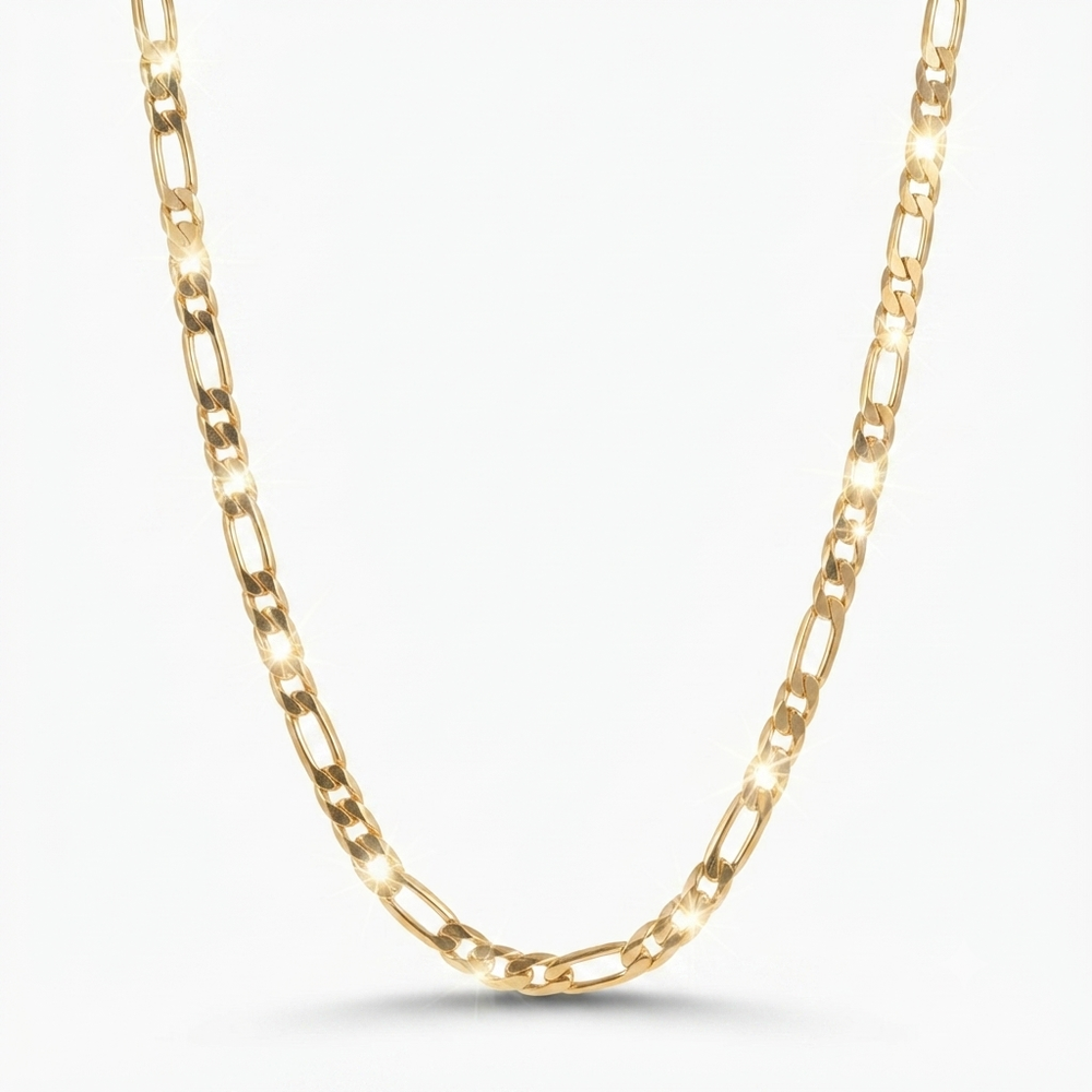 9K Yellow Gold Figaro Link Chain 23.5''