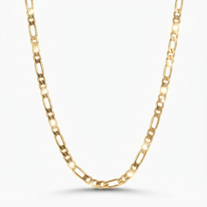 9K Yellow Gold Figaro Link Chain 23.5''
