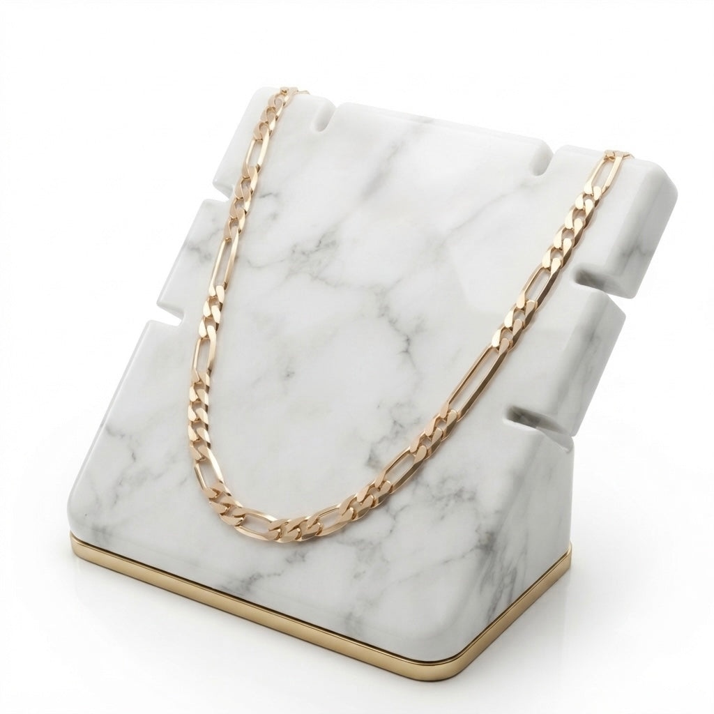 9K Yellow Gold Figaro Link Chain 23.5''