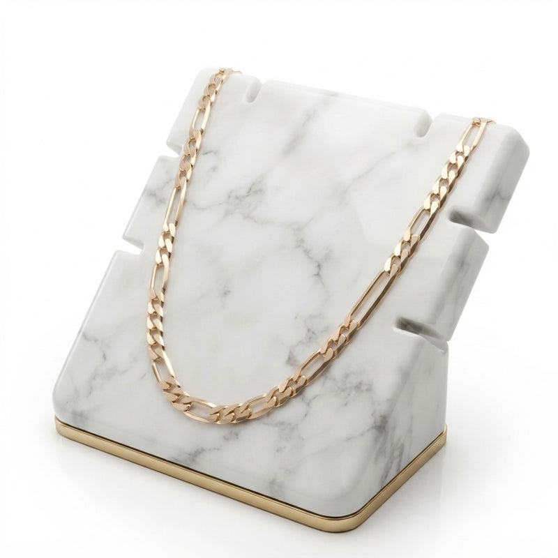 9K Yellow Gold Figaro Link Chain 23.5''