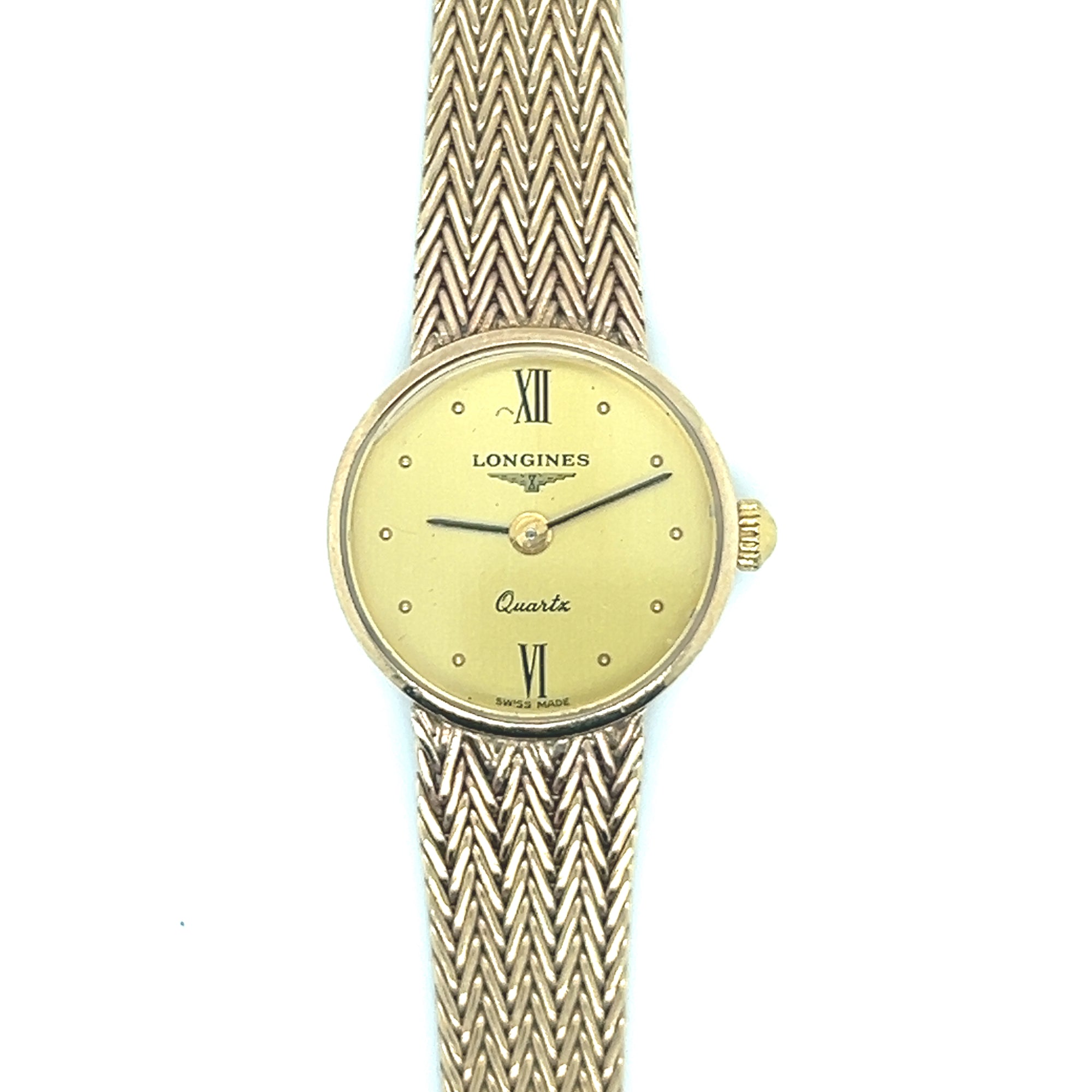 Longines Ladies 9ct Gold Quartz Wrist Watch