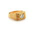 Mens 18ct Gold Diamond Signet Ring