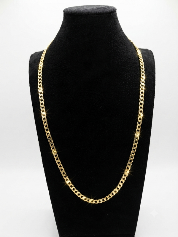 9K Yellow Gold Classic Curb Link Chain 24''