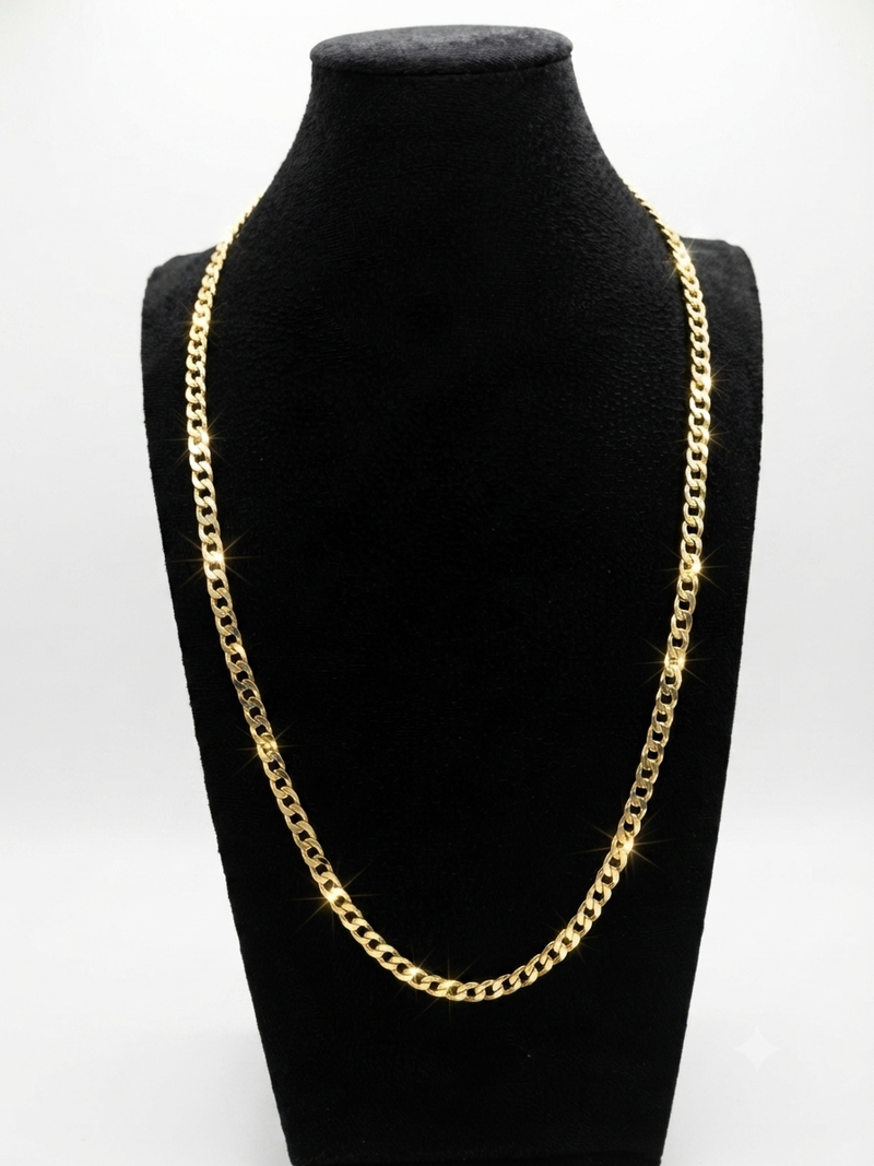 9K Yellow Gold Classic Curb Link Chain 24''
