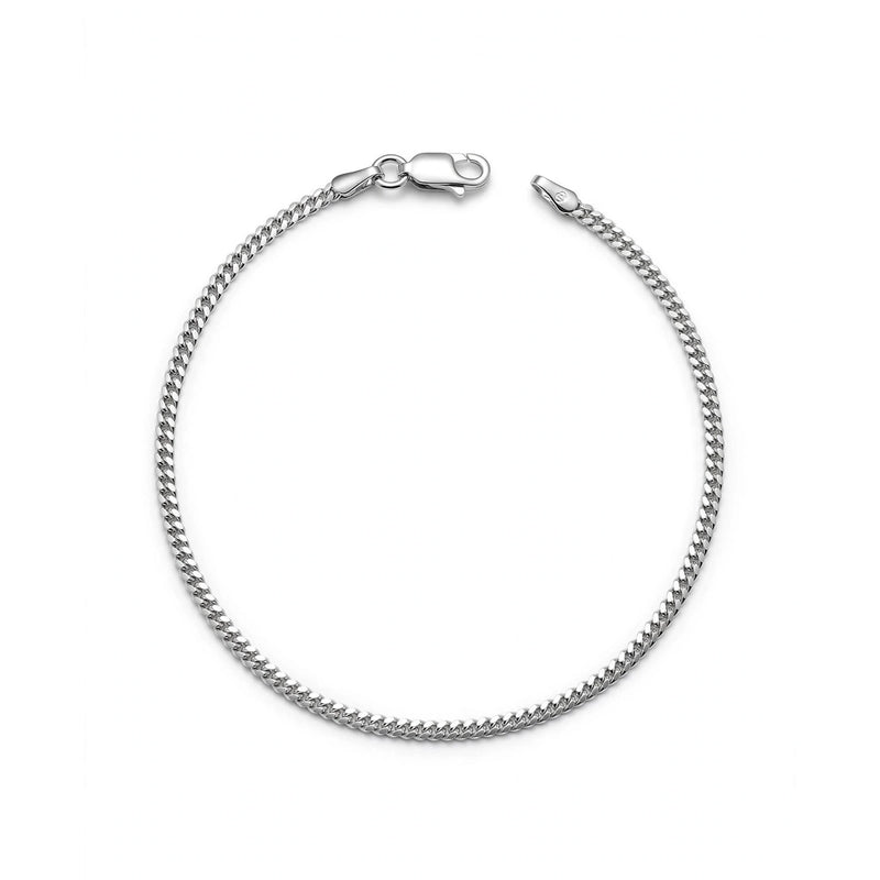 Sterling Silver Classic Curb Chain Bracelet 7.5''