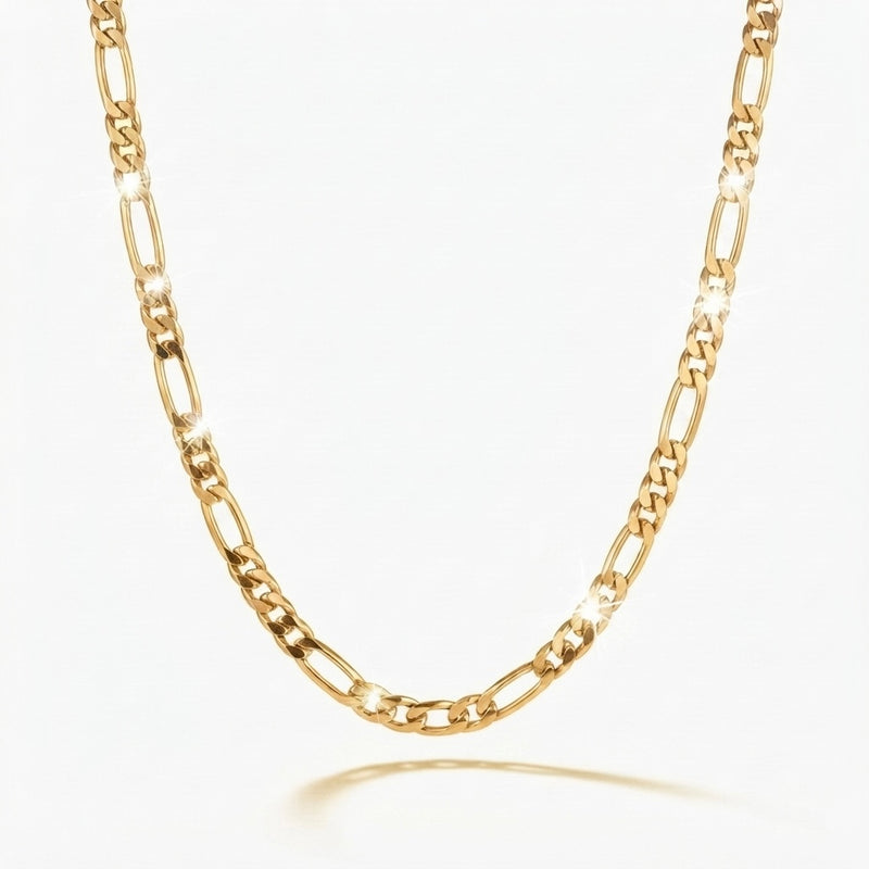 9K Yellow Gold Vintage Figaro Link Chain 25''