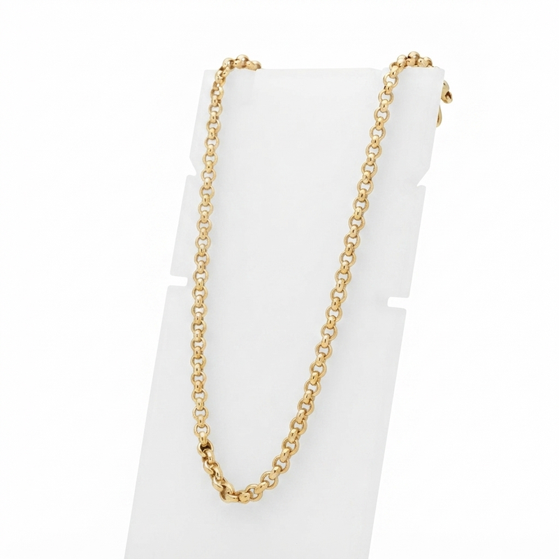 9K Yellow Gold Belcher Link Chain 27''