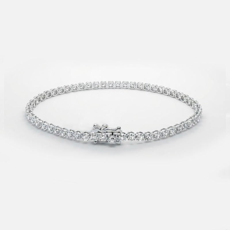 9K White Gold 2.00ct Diamond Tennis Bracelet 7,5''