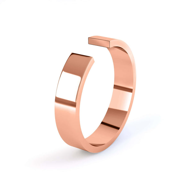 Mens Flat Wedding Ring
