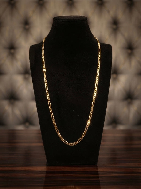 9K Yellow Gold Vintage Figaro Link Chain 25''