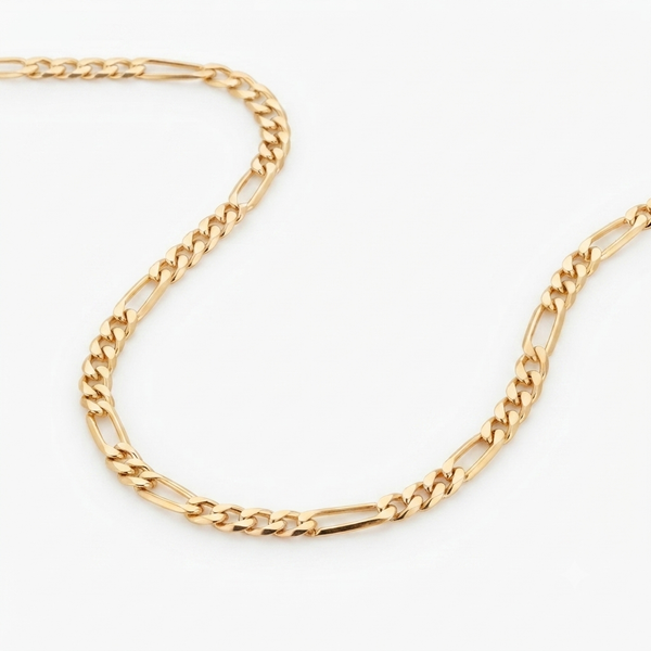 9K Yellow Gold Vintage Figaro Link Chain 25''
