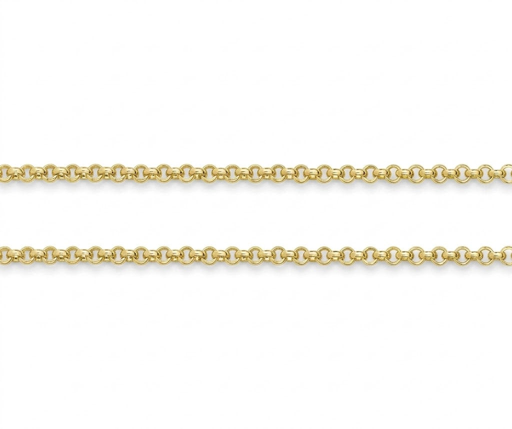 9ct Yellow Gold Round Belcher Chain (2.3mm)
