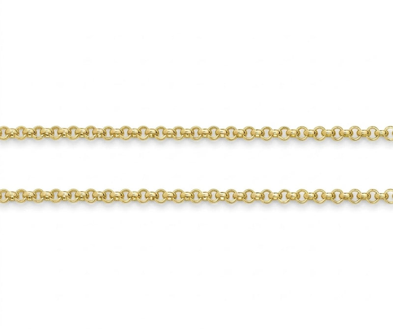 9ct Yellow Gold Round Belcher Chain (2.3mm)