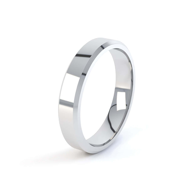 Ladies Bevelled Wedding Ring