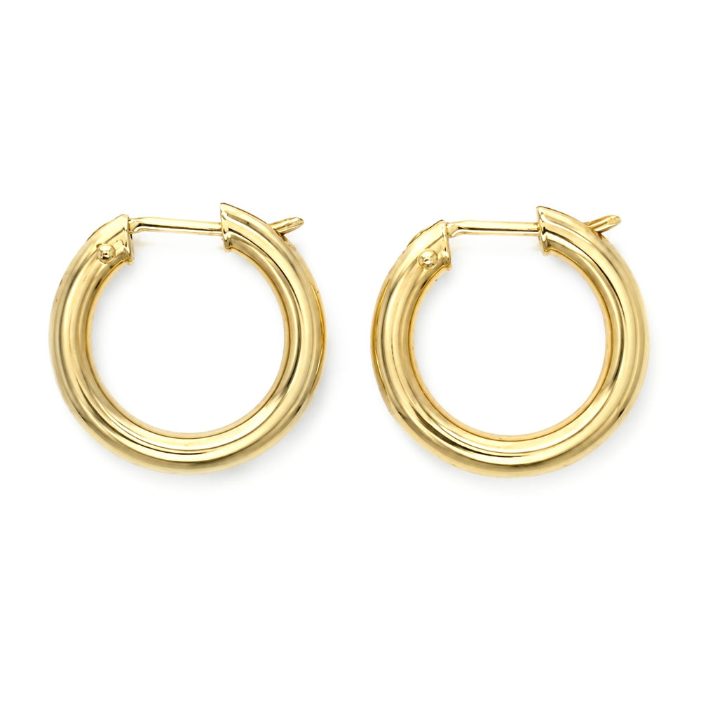 9K Yellow Gold Thick Chunky Hoop Earrings
