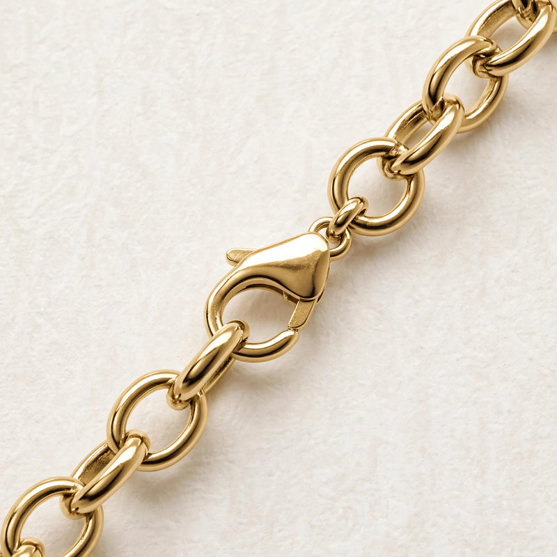 9K Yellow Gold Belcher Link Chain Necklace 24''