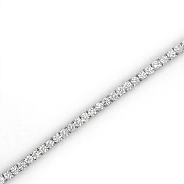 9K White Gold 5.04ct Diamond Tennis Bracelet 7''