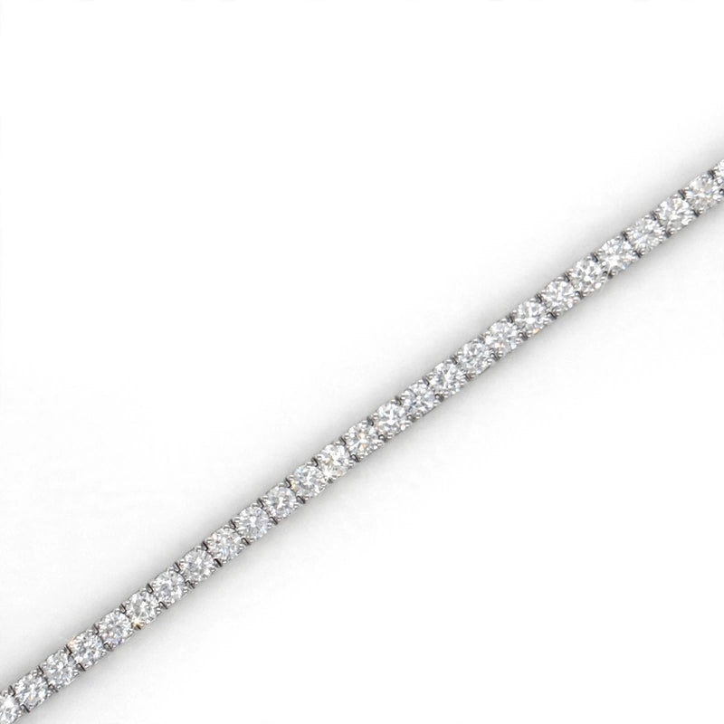 9K White Gold 5.04ct Diamond Tennis Bracelet 7''