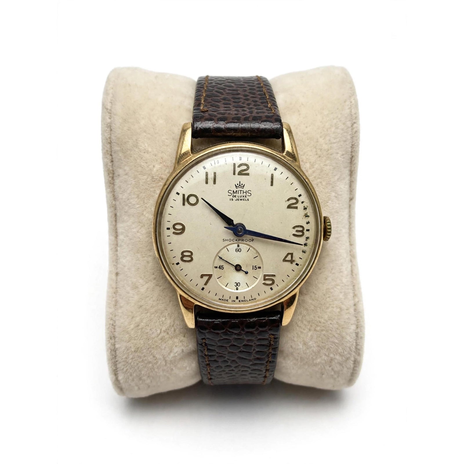 Smiths De Luxe Gents 9K Gold Wrist Watch
