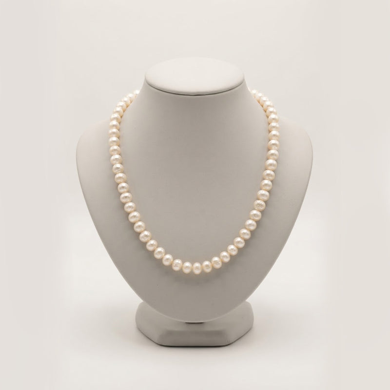 Sterling Silver 59-Pearl Strand Necklace 18''
