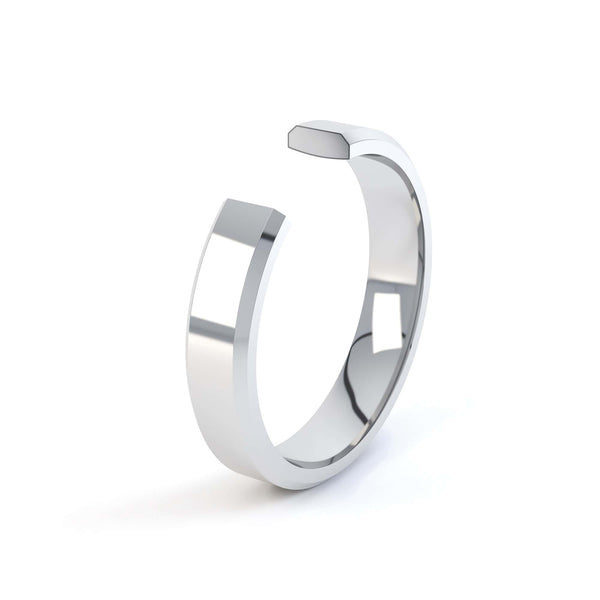 Mens Bevelled Wedding Ring