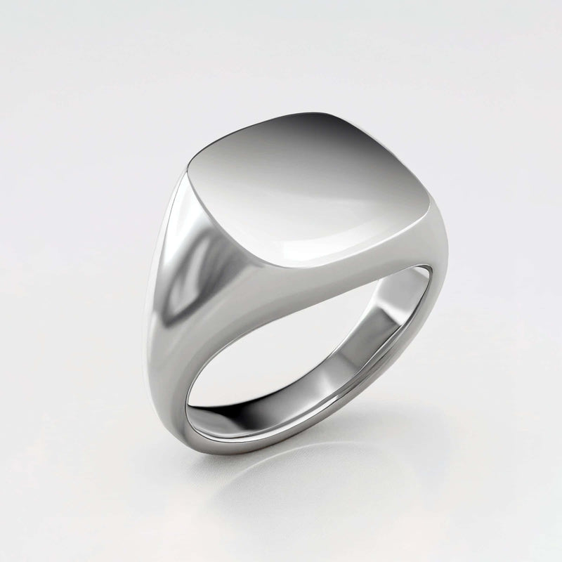 Mens Cushion Signet Ring