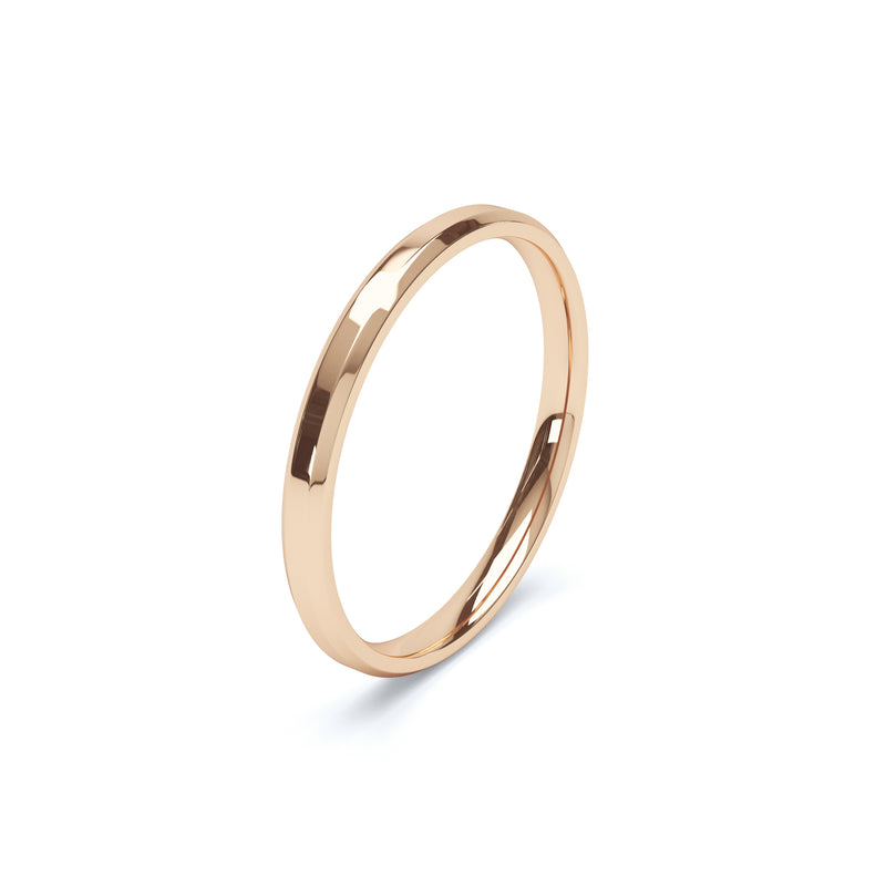 Ladies Bevelled Wedding Ring