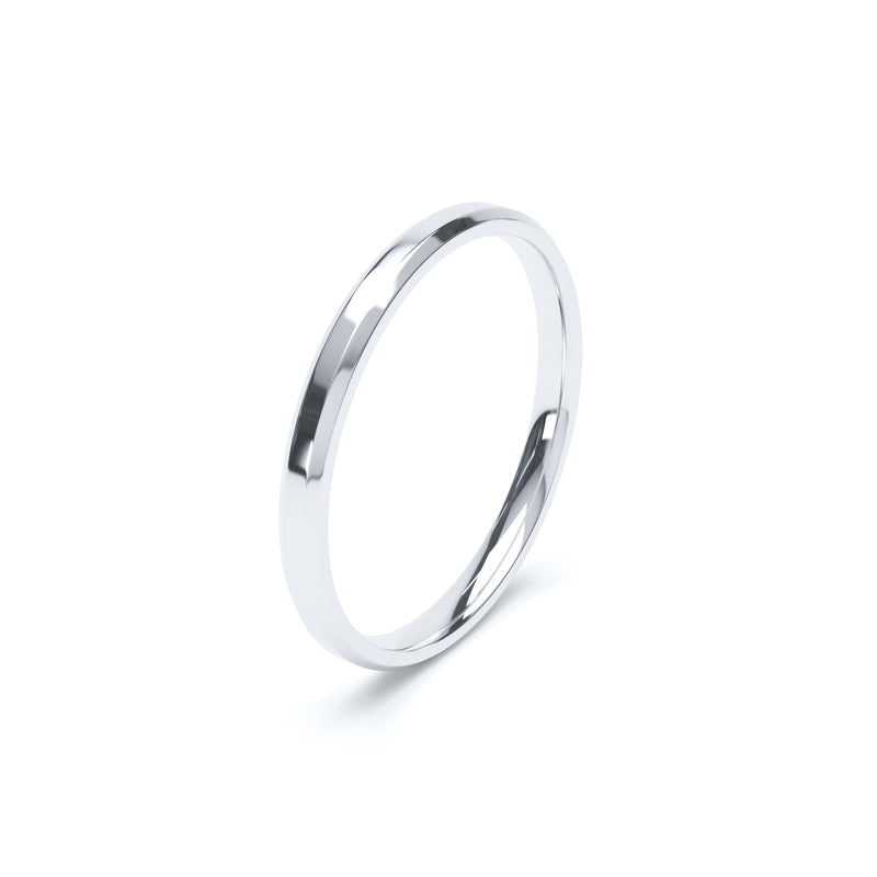 Ladies Bevelled Wedding Ring