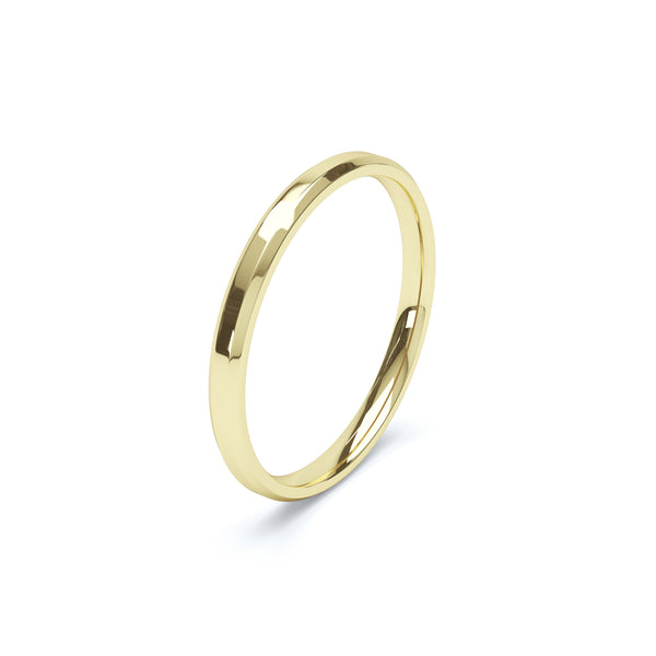 Ladies Bevelled Wedding Ring