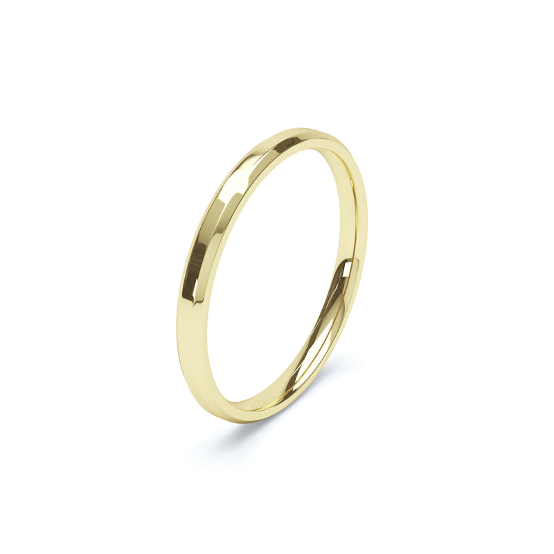 Ladies Bevelled Wedding Ring