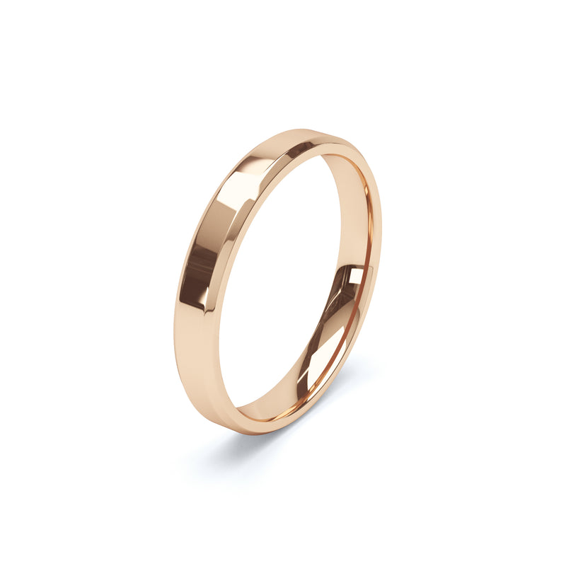Ladies Bevelled Wedding Ring