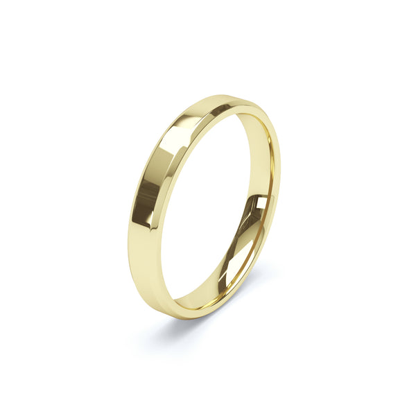 Ladies Bevelled Wedding Ring