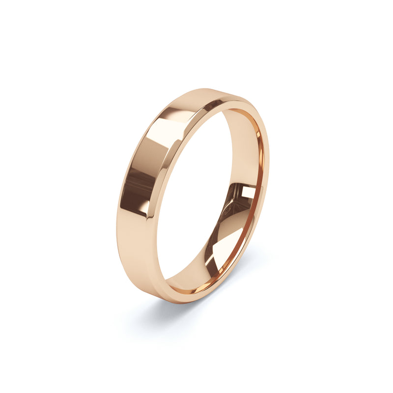 Ladies Bevelled Wedding Ring