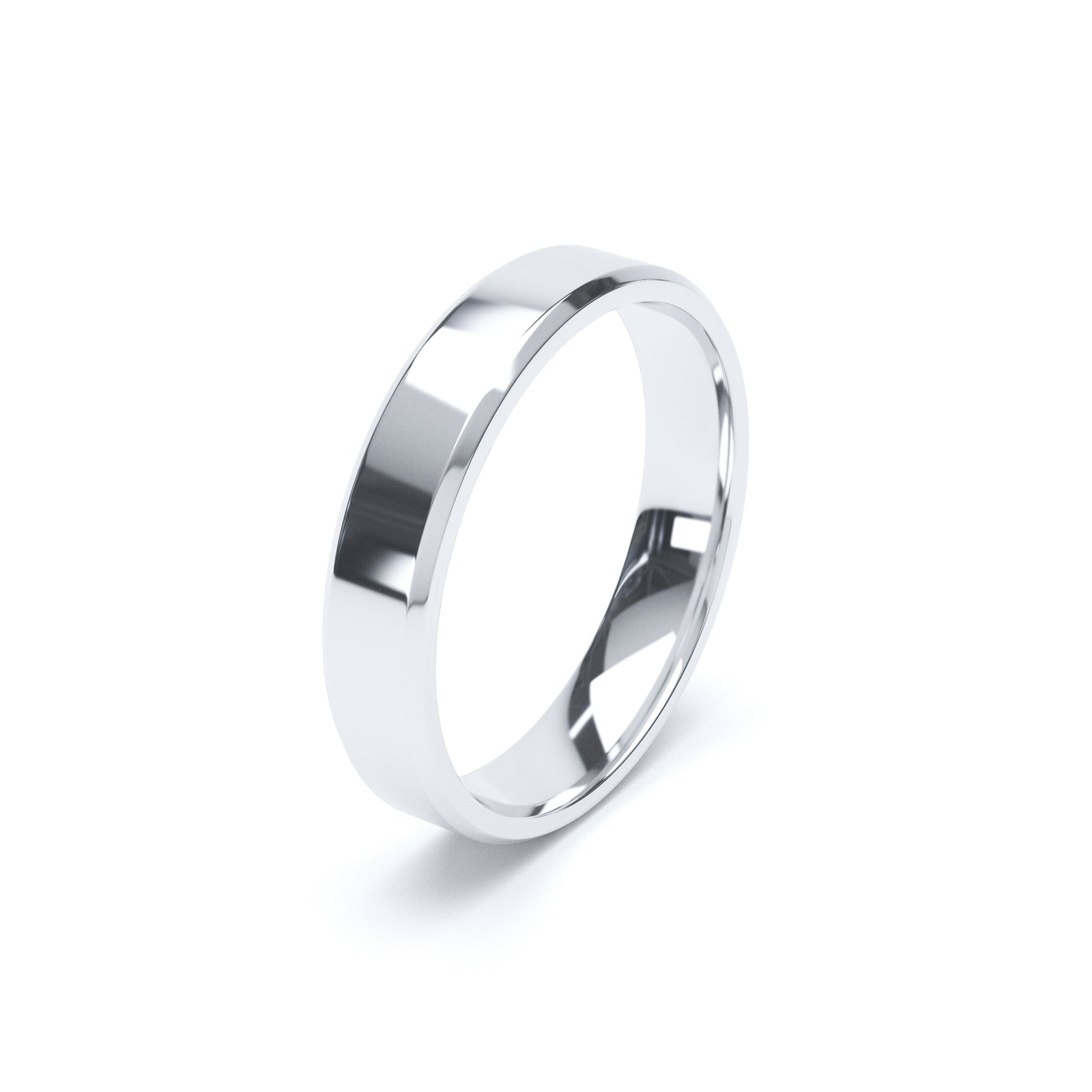 Mens Bevelled Wedding Ring