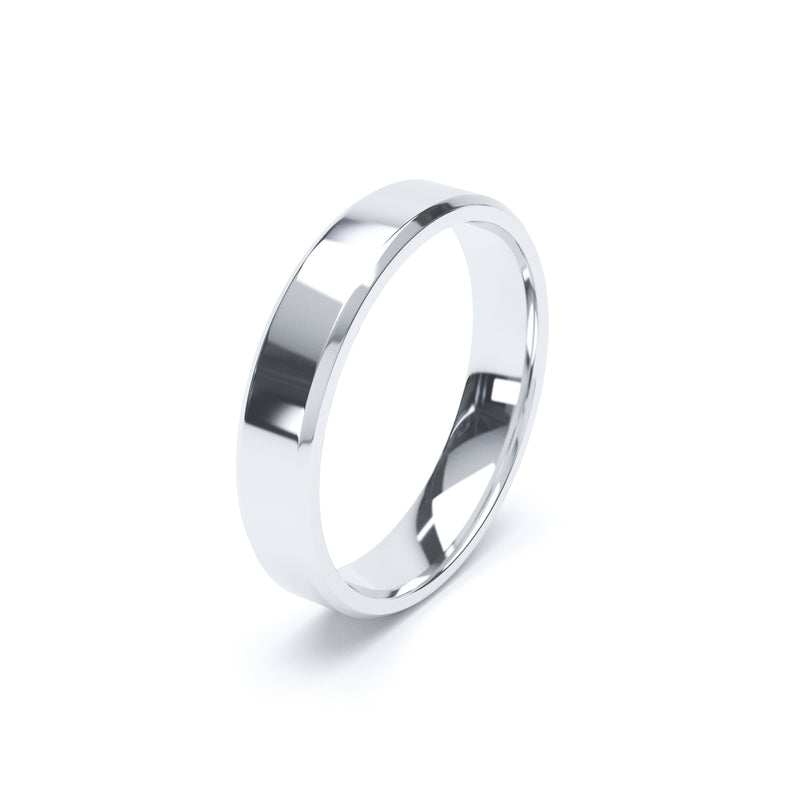 Ladies Bevelled Wedding Ring