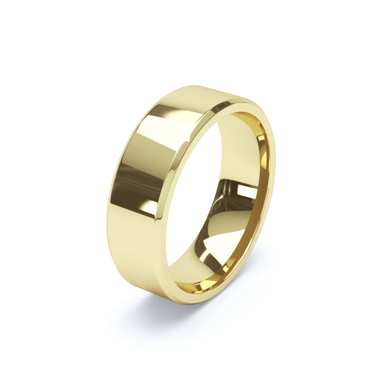 Ladies Bevelled Wedding Ring