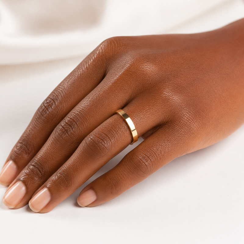 Ladies Flat Wedding Ring