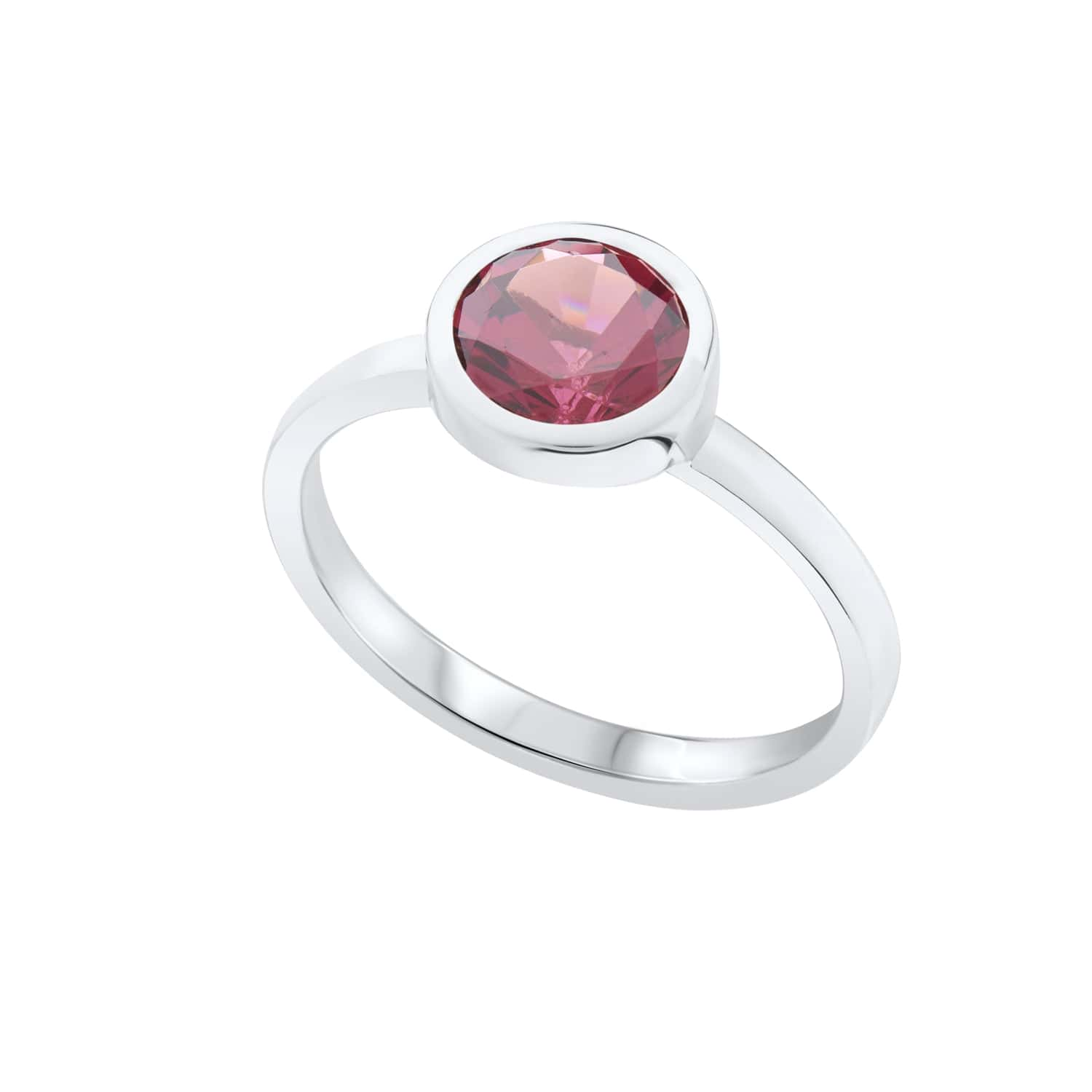 Garnet Rubover Stacking Ring