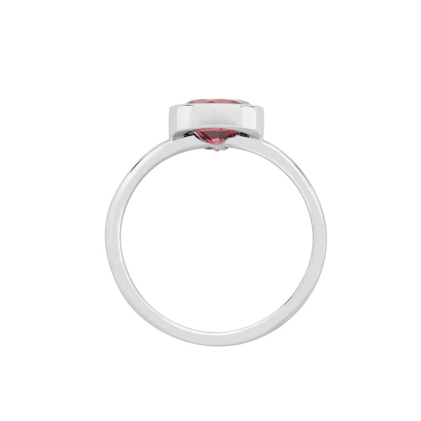 Garnet Rubover Stacking Ring