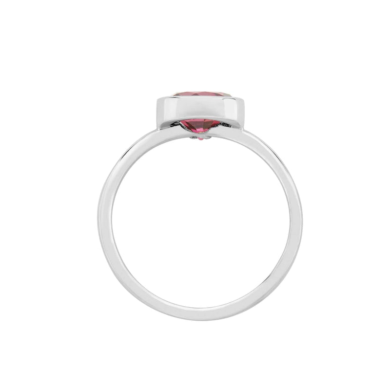 Garnet Rubover Stacking Ring