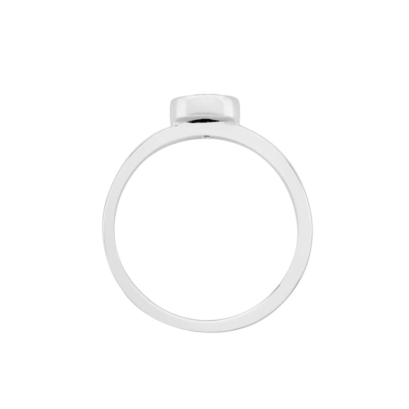 Peridot Rubover Stacking Ring