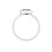 Large Blue Topaz Rubover Stacking Ring