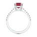 Ruby with Diamond Set Shoulders Dress Ring