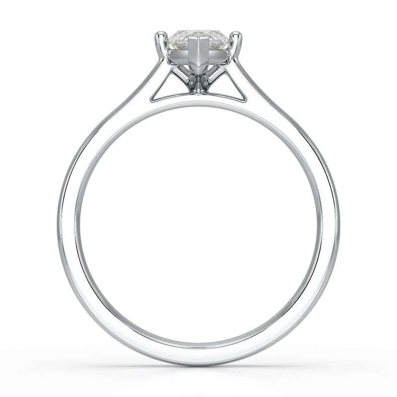 Diamond Engagement Ring- Marquise V Claw Tapered Shoulders