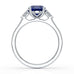 Sapphire trilogy with trillion cut side diamond Dress ring