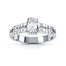 Diamond Engagement Ring- Oval Cut With Double Row Diamond Set Shoulders