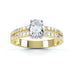 Diamond Engagement Ring- Oval Cut With Double Row Diamond Set Shoulders