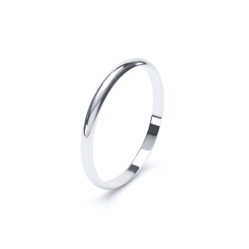 Mens D Shape Wedding Ring